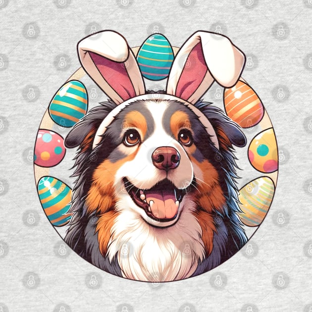 Miniature American Shepherd's Easter Joy with Bunny Ears by ArtRUs